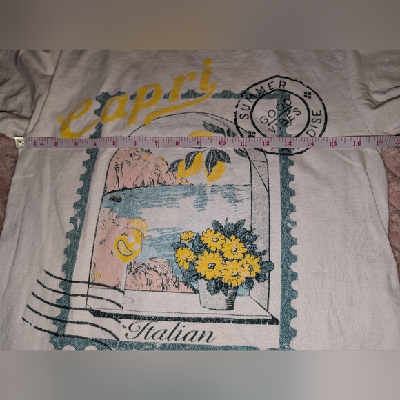 🍋🇮🇹 Capri Limoncello Italian Graphic White T-Shirt - Picture 9 of 9
